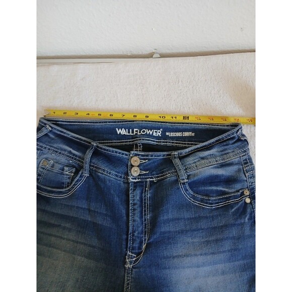 Wallflower Luscious Curvy Fit Women’s Jeans Size 14 Plus Long Blue Stretch Denim - Picture 12 of 16